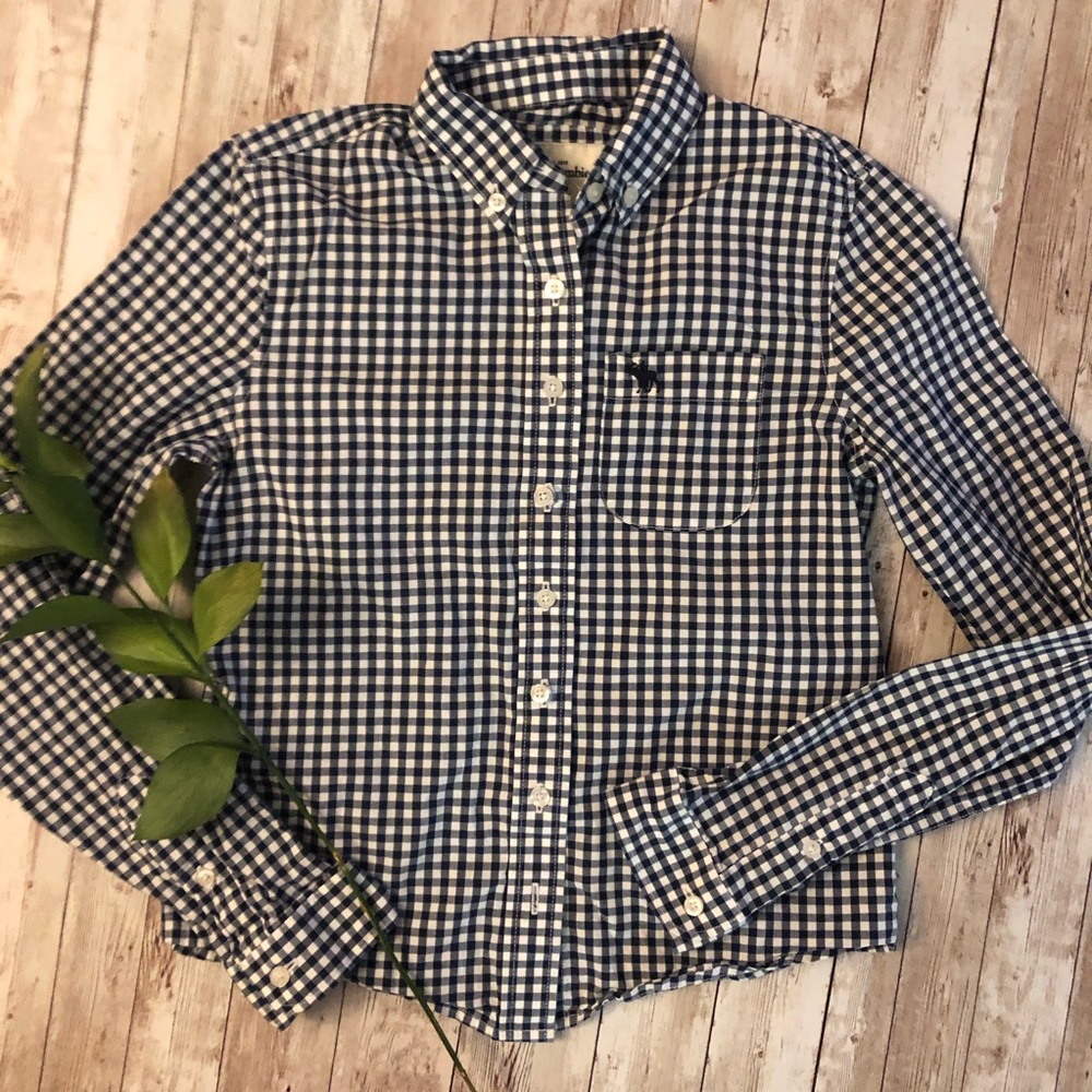 Abercrombie kids plaid shirt size M